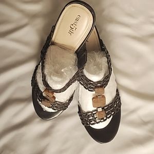 East5th Women's Heel Sandals with Stone Strap